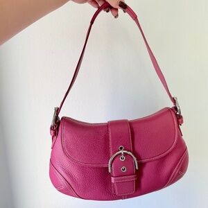 💕 RARE Vintage COACH Y2K SOHO RARE BARBIE PINK Fuchsia Shoulder Bag 4294 💕